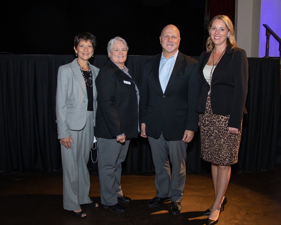 group pic - Brenda Perkins, Darla Wilkerson, Keith Wiedenkeller, founding president and Mary Beth Majors, current president