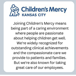 Children's Mercy Kansas City logo that inks to Careers page