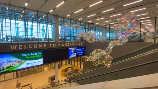 Inside photo of the new Kansas City International Airport
