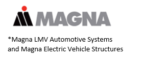 logo for Magna LMV Automotive Systems and Magna Electric Vehicle Structures