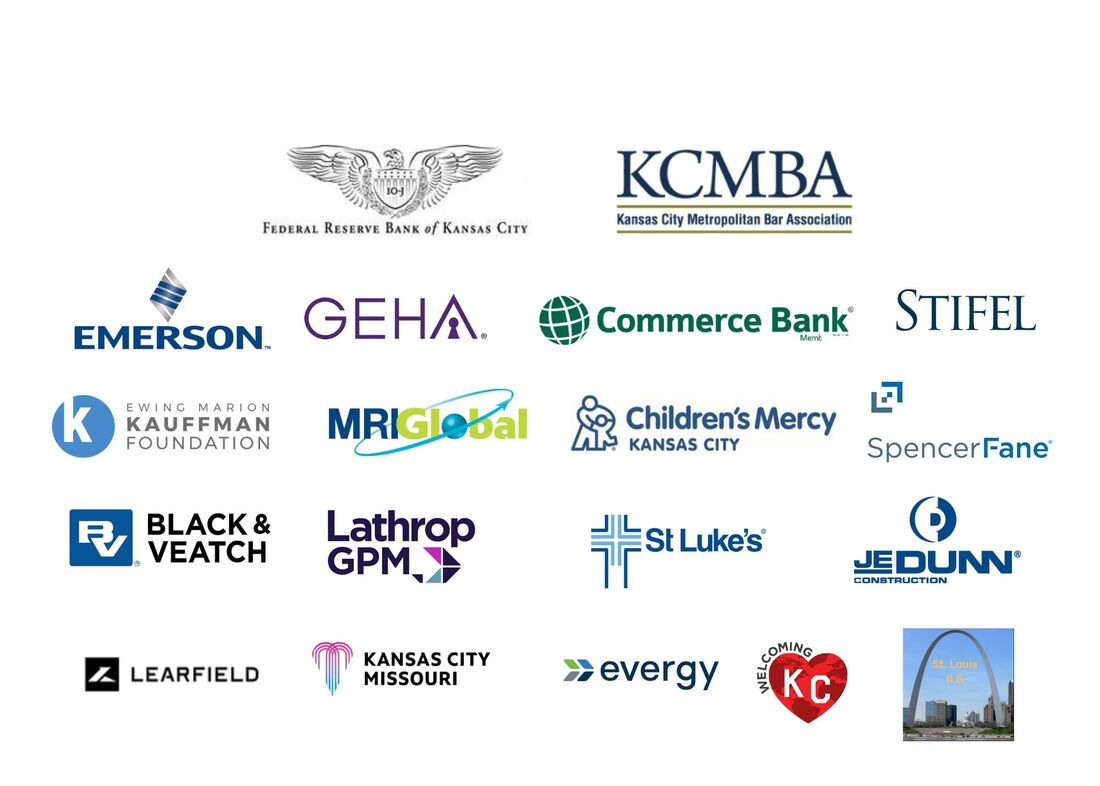 Large graphic with logos from 19 corporate sponsors